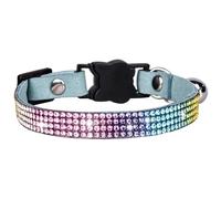 1 Pack Adjustable Rhinestone Pet Collar with Safety Buckle - Sparkling Crystal Design for Cats and Dogs, Durable & Stylish Shiny Collar in Black, Perfect for Everyday Use or Special Occasions