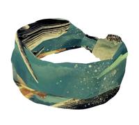 1 Pack Aesthetic Whale-1776 Elastic Soft Fabric Non-Slip Women's Fashion Headbands - Soft, Wide, and Stylish for All Occasions