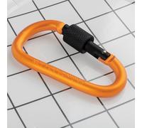 1 Pack Aluminum D Ring Key Rings Hiking Clips Locking Carabiner with Screw Gate for Camping Fishing Use Versatile Tool Backpack Gear Chain Dog Leash Household Applications