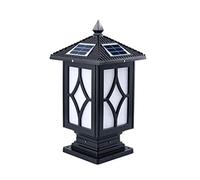 1-Pack Aluminum Matte Post Lights Classic Acrylic Lamp Shade Traditional Outdoor IP54 Waterproof Pillar Lights E27 Lamp Fixture Home Lighting Decorations for Gate Column, Driveway, Fence