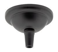 1 Pack Art Deco 67mm Diameter Small Metal Ceiling Rose and Colour Matched Metal Grip in Matte Black Finish