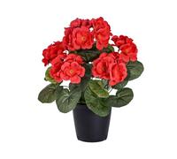 1 Pack Artificial Begonia Flower for Outdoors Spring Summer Decoration Fake Begonia Flower Pot UV Resistant Artificial Plants for Gardens Farmhouse Home Decor