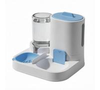 1-Pack Automatic Gravity-Fed Cat Water Dispenser & Feeder - Spill-Proof Large Capacity One-Piece Design(Blue)