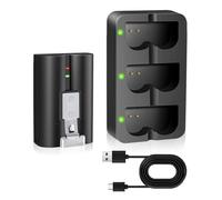 1 Pack Battery for Ring(3.65V 6040mAh) and Charging Station, Quick Release Rechargeable V4 Battery Compatible with Ring-Video Doorbell 2(2024 release)/3/4/3 Plus,Stick Up Cam,Spotlight Cam