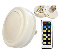 1 Pack Battery Operated Light Bulb with Remote Control for No Electricity Light Fixtures,AAA Battery Powered LED Light Bulb Wireless Dimmable Timer Lighting Small Puck lights for Reading Lamps Backup