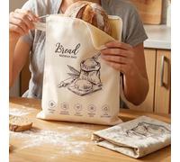 1 Pack Beeswax Lined Bread Storage Bags Using Natural Linen Cotton Fabric To Reduce Plastic Use And Extend Bread Shelf Life (1 pack)
