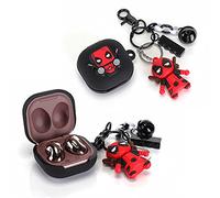 (1 Pack) BGAANM Cute Silicone Earbuds Case Protective Cover with Doll Keychain Designed for Samsung Galaxy Buds2 Pro (2022) /Galaxy Buds 2 (2021) /Galaxy Buds Pro (2021) /Galaxy Buds Live (2020)