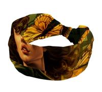1 Pack Bright Fireflies-1872 Elastic Soft Fabric Non-Slip Women's Fashion Headbands - Soft, Wide, and Stylish for All Occasions