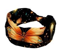 1 Pack Bright Fireflies-1875 Elastic Soft Fabric Non-Slip Women's Fashion Headbands - Soft, Wide, and Stylish for All Occasions