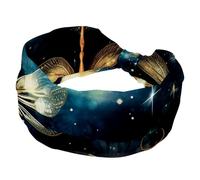 1 Pack Bright Fireflies-1920 Elastic Soft Fabric Non-Slip Women's Fashion Headbands - Soft, Wide, and Stylish for All Occasions