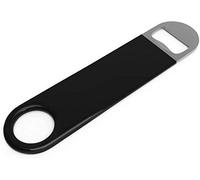 1 Pack by Professional Grade: Bartender Bottle Openers, Bar Blade, Beer Openers, Rubber Coated, Stainless Steel. (1, Black)