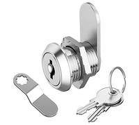 1 Pack Cabinet Lock with Key, 5/8" File Cabinet Lock Cam Lock Keyed Alike, Rv Locks for Storage Door Secure Files Drawers Toolbox Mailbox RV Door, Zinc Alloy