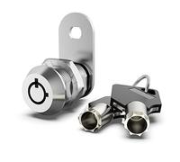 1 Pack Cabinet Locks with Keys, 5/8" Cam Locks Keyed Alike, RV Storage Lock for RV Compartment Door Mailbox Toolbox Locks Replacement Set, Chrome