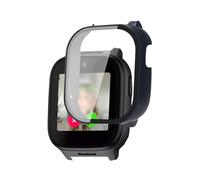 [1-Pack] Case for Cosmo JrTrack 5 Kids Smart Watch, FJIASTB Rugged PC Cover Built-in Tempered Glass Film Screen Protector, Shock-Proof, Scratch-Proof (Blue)