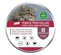 1 Pack Collar for Cats, Cat Collar to Prevent Infections, Safe Waterproof Adjustable, Containing Natural Essential Oils,Suitable for Cats over 7 Weeks, 8 Month Protection(1)