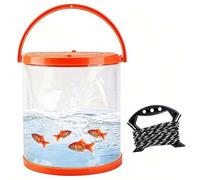 1-Pack Critter Catcher Kit for Kids, Portable Beach Aquarium with Retractable Net, 360° View Transparent Observation Box for Bugs, Fish & Nature Exploration, Summer Outdoor Toy Gift