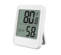 1 Pack Digital Hygrometer Room Thermometer with Large LCD Display and Comfort Indicator, Indoor Electronic Temperature Humidity Monitor for Home Office Nursery Greenhouse,(White)