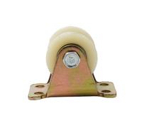 1-Pack Doors Heavy-Duty Diameter Double Ball V-Nylon Grooved Roller Steel for 30mm Tread Galvanized Wheel Base Nylon Bearing Sliding (V-30MM)(U-30MM)
