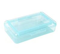 1 Pack Double Layer Hard Pencil Cases, Double Layer Large Capacity Pencil Box, Plastic Translucent Pencil Box with Snap-Tight Lid Plastic Pencils Case for Office Supplies Pen Boxes