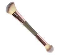1 Pack Dual-Ended Makeup Brushes - Angled & Round Foundation Brushes for Contouring, Blending - Premium Luxe Hair for Cream, Liquid and Powder Application, Any Look (A1-1 * 1)
