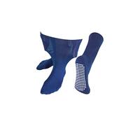 Dr.Socks Extra Wide Oedema Socks with Non Slip Grips Mens & Ladies | Bamboo Slipper Socks with Grippers for Swollen Legs Ankles & Feet (9-11, Navy)