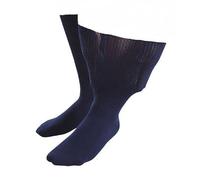 IOMI Mens & Womens Extra Wide Soft Cotton Oedema Socks for Swollen Feet - Navy - Size 4-6.5