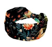 1 Pack Fireflies at Night-2010 Elastic Soft Fabric Non-Slip Women's Fashion Headbands - Soft, Wide, and Stylish for All Occasions