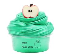 1 Pack Fluffy Butter Slime Kit, With a Cute Mini Charms, Cute Slime Party Favors, Soft and Non-Sticky, Crystal Clear Stress Relief Toy for Girls and Boys (A)
