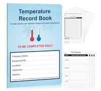 1 Pack Fridge Temperature Record Log Book A4 21x29.7cm Food and Fridge Temperature Recorder 32 Pages Food Hygiene Record Book for Health and Safety Restaurants Hotels Commercial Kitchens (1)