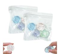 1 Pack Giant Dumpling Squishy,Giant Glitter Dumpling,Mega Rainbow Dumplings,Cute Glitter Dumplings Squishy Large Anxiety Relief Fidget Toy,Soft Squeeze Decompression Dough (A, 2 Pack)