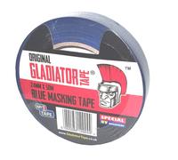 (1 pack) Gladiator® BLUE MASKING TAPE PAINTERS CLEAN PEEL MASKING TAPE 24MM x 50M UV RESISTANT LONG LASTING