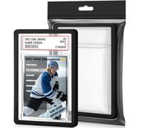 1 Pack Graded Card Slab with PSA Slab Bumper Set, Hard TPU PSA Slab Bumper Protector Guard Graded Card Slab Protectors with Label Position for Game Cards, Sports Cards, Trading Cards