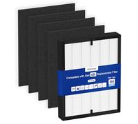 1 Pack H13 True HEPA 45i Replacement Filter for A-len BreatheSmart 45i Pure and Flex Air Purifier, 4 pack Pre-Filter Activated Carbon, 3-in-1 Filtration, Part# B4-Fresh/ FL40-Silver-Carbon