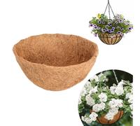 1 Pack Hanging Basket Liner - Round Planter Liner for Hanging Basket, Natural Coco Fiber Replacement Liners, for Plant Flower Growth, Flower Pots in the Balcony Garden(10")