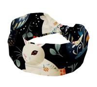 1 Pack Headbands for Women Non Slip Elastic Sports Hair Bands for Women, Soft Cloth Headband for Workout Yoga Fashion Hair Accessories,Cartoon Easter Egg Rabbit-656