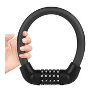 1 Pack Heavy Duty Bike Lock with 5-Digit Combination, Weatherproof Cable Bicycle Lock for Scooter Pram Mountain Bike and Motorcycle (Black)