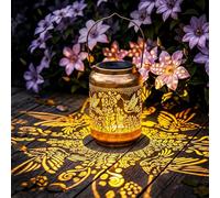 1 Pack Hummingbird Solar Lanterns Waterproof Outdoor Hanging Lights Decorative Garden Ornaments Ideal Birthday Gardening Gifts for Women Mum Grandma Suitable for Patio Lawn Yard Table Balcony