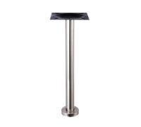 1 Pack inless Steel Breakfast Bar Table Legs 6cm Round Support Feet for Coffee & Dining Tables, DIY Metal Desk Legs, Custom Length 115cm (45.28in), Silver h