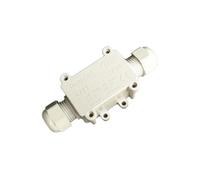 1 Pack IP68 Waterproof Junction Box, 2 Way Outdoor Electrical Cable Connector Box, Wire Range 4-9mm & 9-15mm (White)