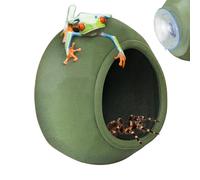 1 Pack Jumping Spider Nest Spider Hide Tree Frog Habitat Accessories Hermit Crab Climbing Hideout (Green)