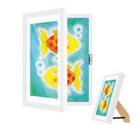 1 Pack Kids Artwork Display Frame, Kids Art Frames Front Opening A4, Childrens Storage Frame Changeable, Child Multiple Picture Frame Drawing Hanging Art, Hold 50-100 PCS, White