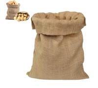 1 Pack Large Hessian Potato Sack, Natural Hessian Large Jute Sacks, Reusable Kitchen Storage Bags