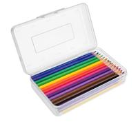 1 Pack Large Plastic Pencil Box Cute Clear Hard Pencil Case Pouch Bag Big Clear Pen Holder for Desk Office Organozer Boys Girls Adults Kids Storage Marker Crayon Boxes Homeschool Class Supplies Bulk