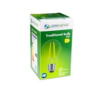 (1 Pack) LED Filament Light Bulb A60 GLS Traditional Bulb E27 Screw 6.6w equiv brightness 100w Warm White 2700K Energy Saving