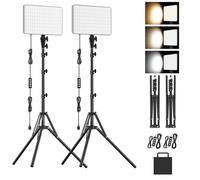 1-Pack LED Video Light Kit, Anautin 15W/1700Lux Photography Lighting with Tripod Stand, 2500-8500K Studio Light, Dimmable Stream Panel Light for Video Recording Gaming TikTok YouTube Podcast Makeup