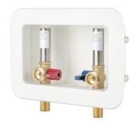 (1 Pack) Lidertik Washing Machine Outlet Box Sweat Thread with Hammer Arrestors and Center Drain, Inlet 1/2 inch Thread or Sweat x Outlet 3/4 inch Male Thread, Absorb Shock And Reduce Noise XYJH-611-L