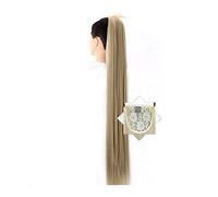 1 Pack Long Straight Drawstring Hair Clip Ponytail Extension Synthetic Wig Extensions Bun for Everyday Party Use Hair Bun Piece