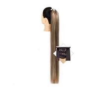 1 Pack Long Straight Drawstring Hair Clip Ponytail Extension Synthetic Wig Extensions Bun for Everyday Party Use Hair Bun Piece