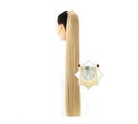 1 Pack Long Straight Drawstring Hair Clip Ponytail Extension Synthetic Wig Extensions Bun for Everyday Party Use Hair Bun Piece