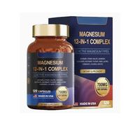 (1 Pack)Magnesium 12 in 1 Complex 700mg - Glycinate Citrate Malate Taurate Daily Support,120 Counts
